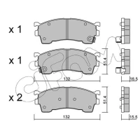 Brake pads for disc brakes