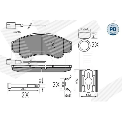 BRAKE PADS FOR DISC BRAKES - 1