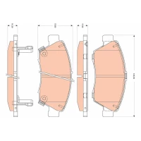 Brake pads for disc brakes