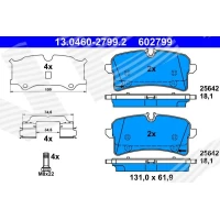 Brake pads for disc brakes