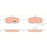 Brake pads for disc brakes