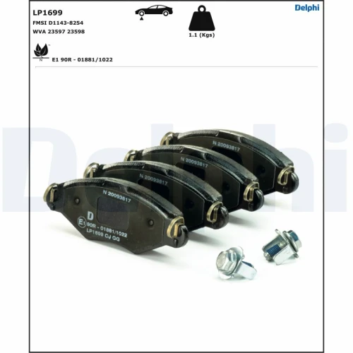 BRAKE PADS FOR DISC BRAKES - 1