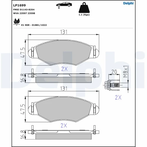 BRAKE PADS FOR DISC BRAKES - 0