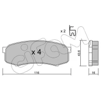 Brake pads for disc brakes