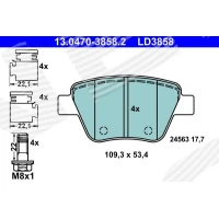 Brake pads for disc brakes