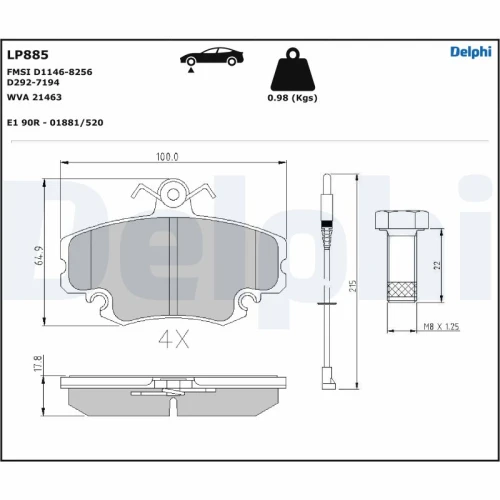 BRAKE PADS FOR DISC BRAKES - 0