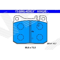 Brake pads for disc brakes