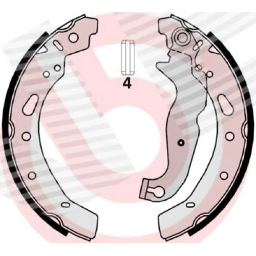 BRAKE SHOE SET - 0