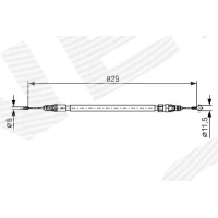 Parking brake cable