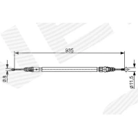 Parking brake cable