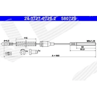 Parking brake cable