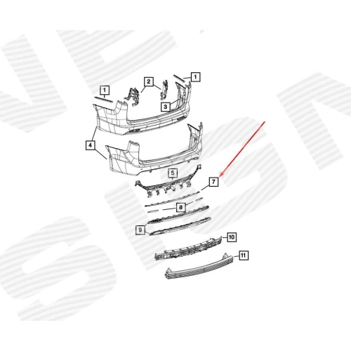 AIZMUGURĒJĀ BAMPERA MOLDINGS - 2