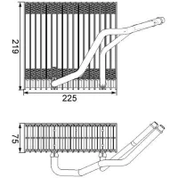 Air conditioning evaporator