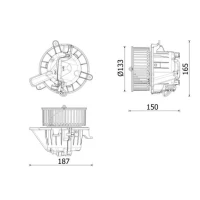 Heater blower assy