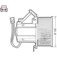 Salona apsildes radiatora ventilators