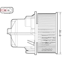 Heater blower assy