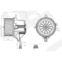 Salona apsildes radiatora ventilators