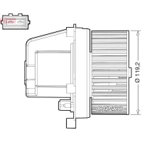 Heater blower assy