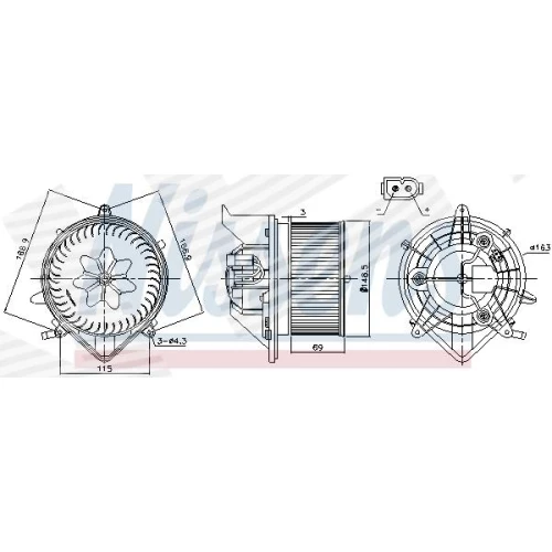 HEATER BLOWER ASSY - 5