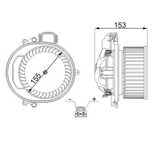 HEATER BLOWER ASSY - 0