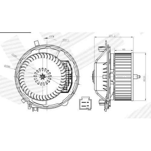 HEATER BLOWER ASSY - 0