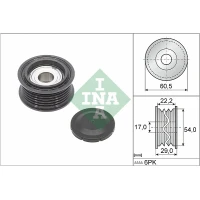 Alternator belt tensioner pulley