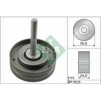 Alternator belt tensioner pulley