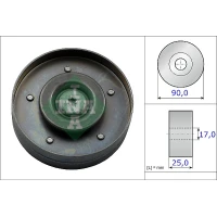 Alternator belt tensioner pulley