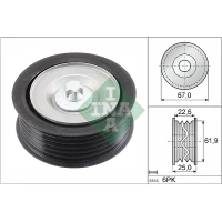 Alternator belt tensioner pulley