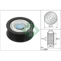 Alternator belt tensioner pulley