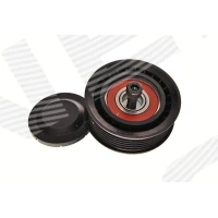 Alternator belt tensioner pulley