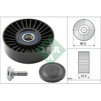 Alternator belt tensioner pulley