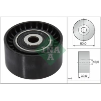 Alternator belt tensioner pulley