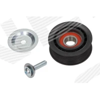 Alternator belt tensioner pulley