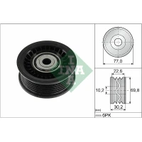 Alternator belt tensioner pulley