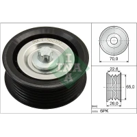 Alternator belt tensioner pulley