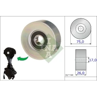 Alternator belt tensioner pulley