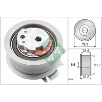 Timing belt tensioner pulley