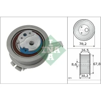 Timing belt tensioner pulley