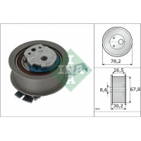 Timing belt tensioner pulley