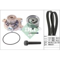 Water pump and timing belt set