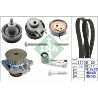 Water pump and timing belt set