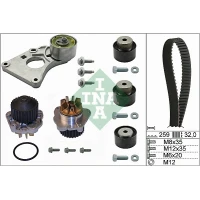 Water pump and timing belt set