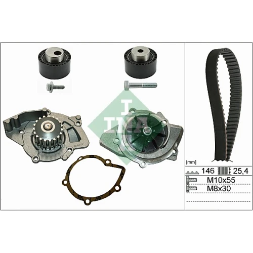 WATER PUMP AND TIMING BELT SET - 0