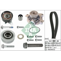 Water pump and timing belt set