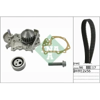 Water pump and timing belt set