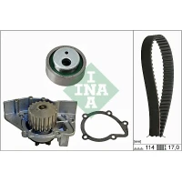 Water pump and timing belt set