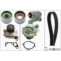 Water pump and timing belt set