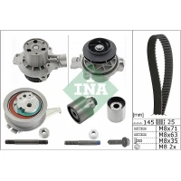 Water pump and timing belt set