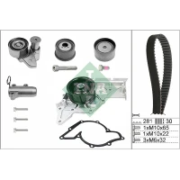 Water pump and timing belt set